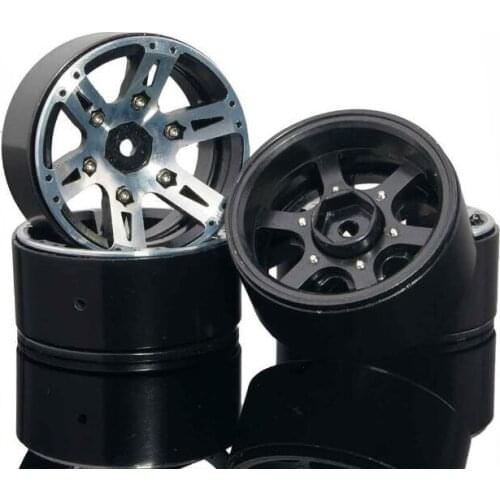 Free Shipping 4PCS 1.9" RC Car Metal Wheel Hub Lock Wheels For 1/10 RC Crawler Car RC4WD Land Rover D90 Axial SCX10 CC01 Wheels