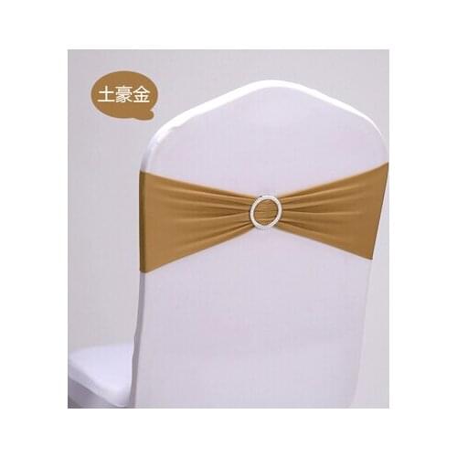 Free Shipping With FedEx Ups Many Colors 100pcs 14*35 CM Chair Sashes Ribbon Band With Plastic Round Wedding Decoration