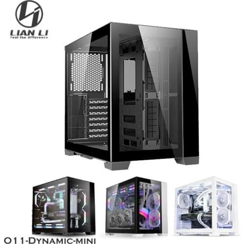 LIANLI-O11-Dynamic-mini PC Water Cooling Computer Case,MOD PC Case Gaming Case Gamer Cabinet,Mini Case,RGB Motherboard SYNC
