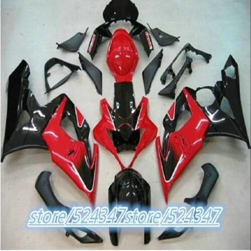 FOR Injection GSXR1000 K5 05-06 05 06 RED BLACK GSX R1000 GSXR 1000 2005 2006 RED GSX-R1000 K5 Fairings for Suzuki-Hey