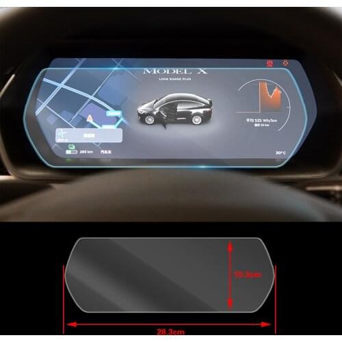 For Tesla Model X 2016-2020 Car Dashboard Instrument Panel LCD Screen Tempered Glass Protective Film Anti Scratch Accessories