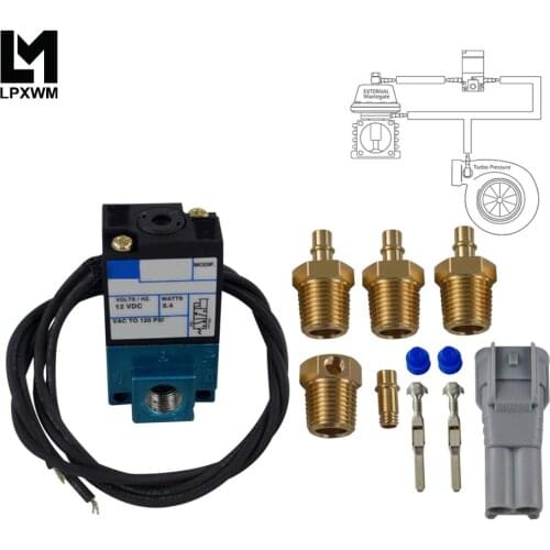 ECU 3 Port Electronic Boost Control Solenoid Valve 35A-ACA-DDBA-1BA With Brass Silencer
