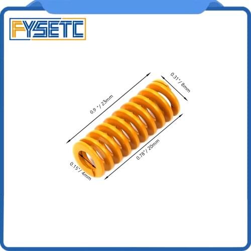 5pcs Imported 3D Printer Parts Spring Length 23mm OD 8mm ID 4mm For Heated bed CR-10 CR-10Mini CR-10S Series 3D Printer