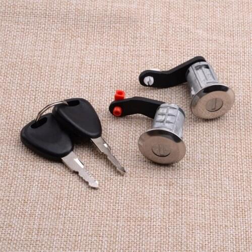 CITALL Front Left Right Door Lock Barrel Cylinder Set With 2 Keys Fit For Renault Master 1998 1999 2000 2001 2002 2003 2004-2016