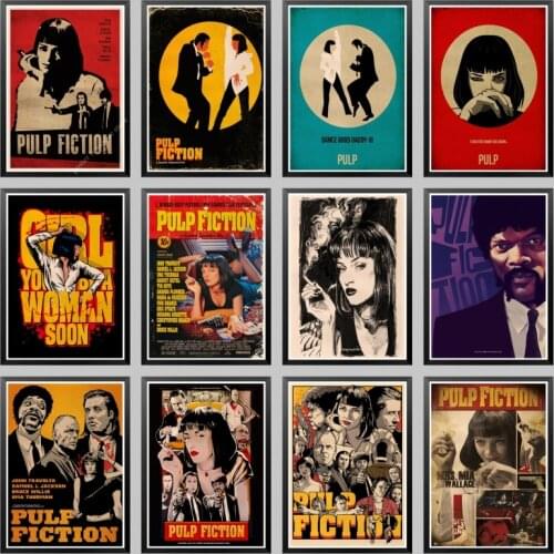Pulp Fiction Posters Movie Poster Home Furnishing decoration Kraft Poster/room decor Wall stickers