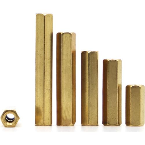 M2 M2.5 M3 M4 Brass Hex female Female Standoff Pillar Stud Mount Spacer Hexagon PCB Motherboard Hollow Bolt Screw