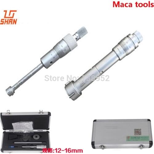Shan brand 6-8mm 8-10mm 10-12mm 12-16mm 16-20mm Three-point Internal Micrometers Three point inside Micrometer Measurement Tool