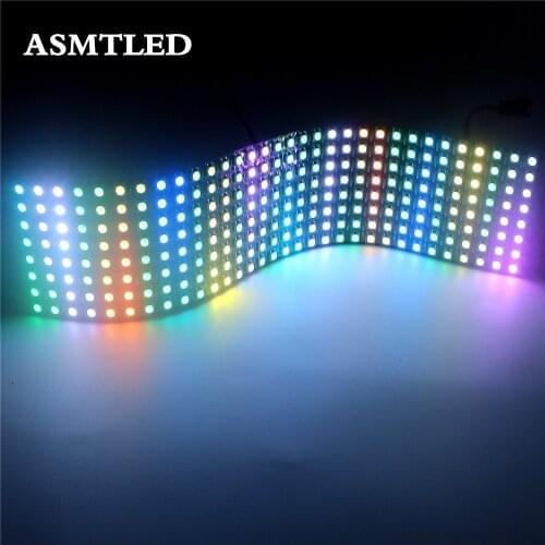 5V 5050 RGB Matrix led Pixel module light 8*8 16*16 8*32 Pixels WS2812B WS2812 Digital Flexible Panel Individually Addressable