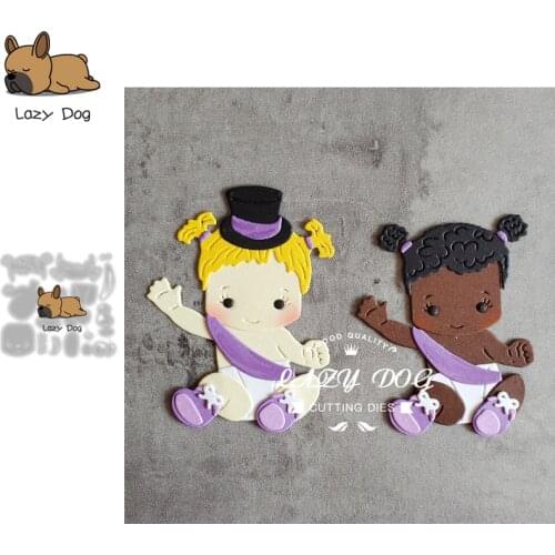 Baby Girl Metal Cutting Dies Scrapbooking Stencil DIY Mold Knife Craft Embossing Die Cuts Card Making New Dies For 2021