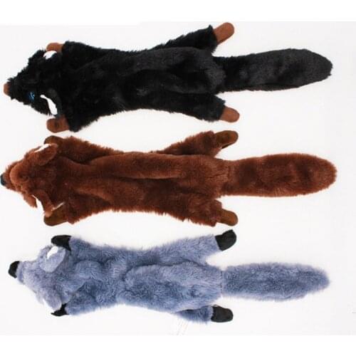 Cute Plush Toys Squeak Pet Wolf Animals-shaped Plush Toy Dog Bite-resistant Chew Squeaky Whistling Involved Dog Toys