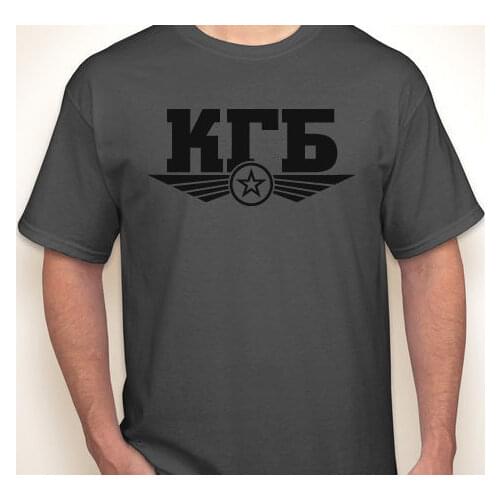 KGB Russia/Russian Security/police Soviet Union USSR/CCCP Charcoal T-shirt S-3XL 2019 New Summer T Shirts Men 100% Cotton Cool T