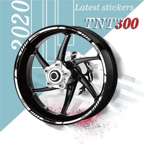 New 20pcs Motorcycle custom stickers tire inner ring reflective wheel stickers decal moto stripes tape for BENELI TNT300 tnt300