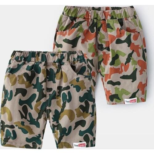 New 2021 Kids Boys Summer Fashion Camouflage Print Shorts Children Short Pants Kids Baby Boys Elastic Mid Waist Shorts Trousers