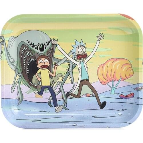 Wholesale 34*17cm Portable Metal Tray For Smoking Grinder Oval Tobacco Case Pallet Rolling Tray Gadgets for Men Gift