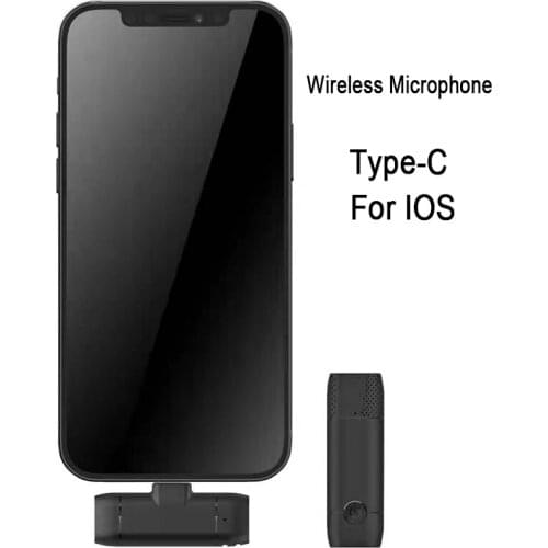 Portable Wireless Lavalier Microphone System 30m Range for Interview Vlog Live Recording for iPhone Android ipad Camera mini Mic