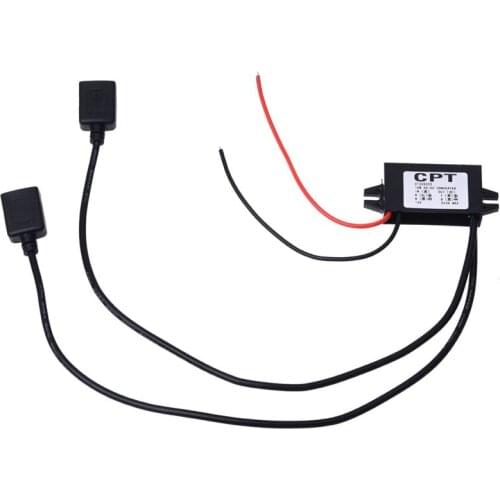 DC Converter 12V to 5V 3A Double 2 USB to Auto Power Regulator Voltage Step Down