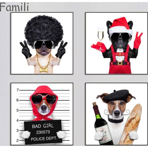 Funny Dog Wall Art Prints Pet Puppy Hipster Animals Canvas Wall Paintings Nursery Decor Home Decoration Posters Dogs ART