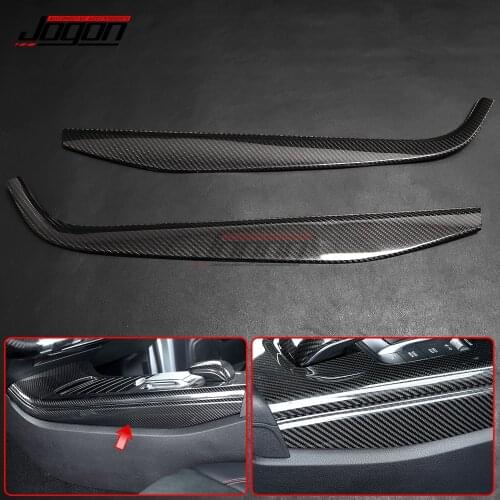 Real Carbon Fiber For Mercedes Benz A CLA Class W177 V177 C118 W118 CLA180 200 2019 2020 Car Console Gear Side Panel Cover Trim