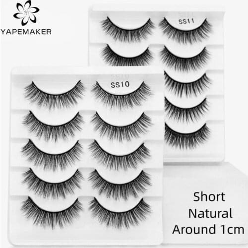 5 Pairs 3D Mink Eyelashes HandMade Makeup 3D Mink Lashes Natural False Eyelashes Long Eyelashes Extension Faux lashes