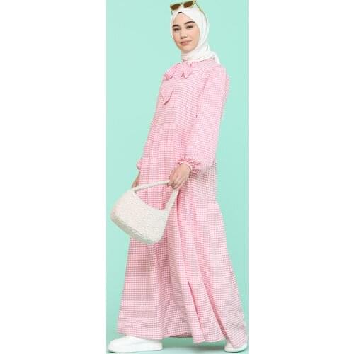 Minahill Shirred Dress 1593-02 Pink 1593-02