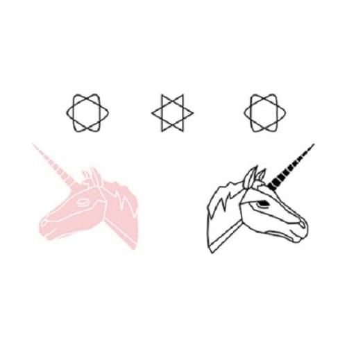 60MM×80MM waterproof tattoo stickers black and white art and cute