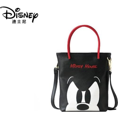 Disney Women Handbag Mickey Mouse Large Capacity Shoulder Bag Waterproof Lady Hobos Fashion Girl Shopping Bags