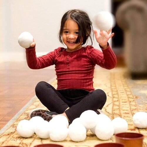 10Pcs 7.5cm Christmas Artificial Big Snowball Soft Fake Indoor Snowball Fight Toys Christmas Gift For Kids Child