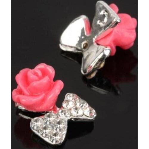 10Pcs Flower Shiny Decals Sticker Glitter Rhinestone DIY Decorations Nail Art Stickers Manicure Decoration