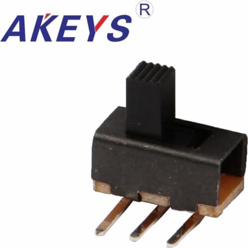 10PCS SS-12F21 1P2T-G5/G7 Single pole double throw slide switch verticle type 3 pin bend pin without fixed pin