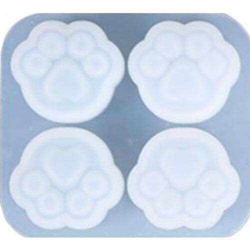 4-Cavity Cats Claw Pendant Earrings Crystal Epoxy Resin Mold Keychain Silicone Mould DIY Crafts Jewelry Casting Tool T84A