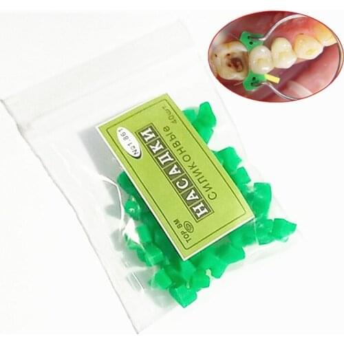 40pcs/bag Dental Silicone Wedges Add On Wedges Rubber TOR VM No 1.861 Delta Ring Tine Dentistry Lab Material Dentist Tools