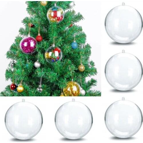 5Pcs High Transparent Hollow Plastic Ball 6/7/8CM DIY Gadgets Christmas Gadgets Ball Christmas Tree Ornament Xmas Decor