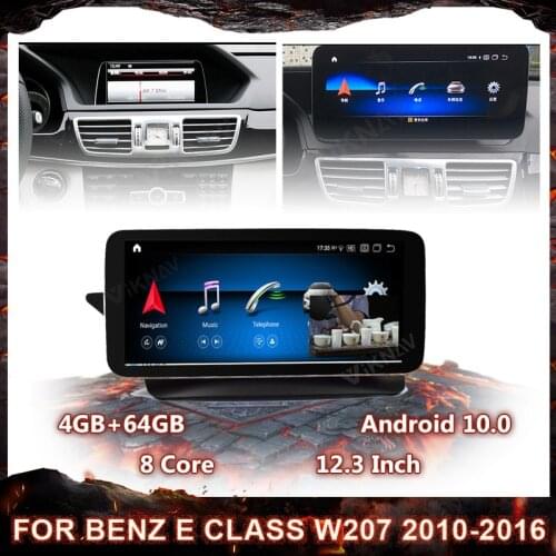 Android 8 Core 4+64G GPS Radio for Mercedes Benz E-Class W207 2010-2016 LHD Car GPS Navigation HD Touch Screen Tape Recorder