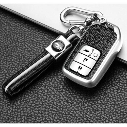 TPU Car Key Cover For Honda Accord Pilot Civic CR-V City Insight Keychain Leather Pattern Smart Remote Control Fob Protect Case