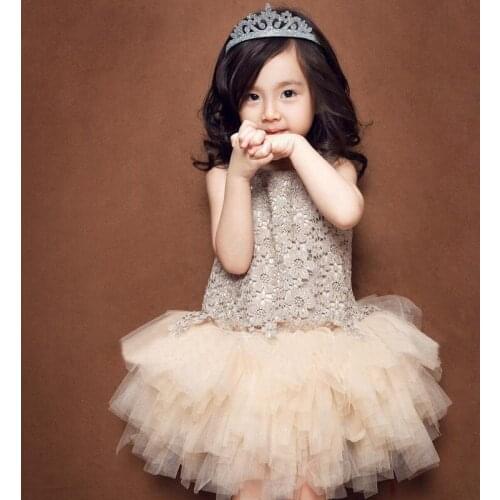 Kids Princess Lace Dress For Girls Summer Kids Party Dresses Ball Gown Girls Dress 2 4 5 6 7 8 9 Years Girls Birthday Costume