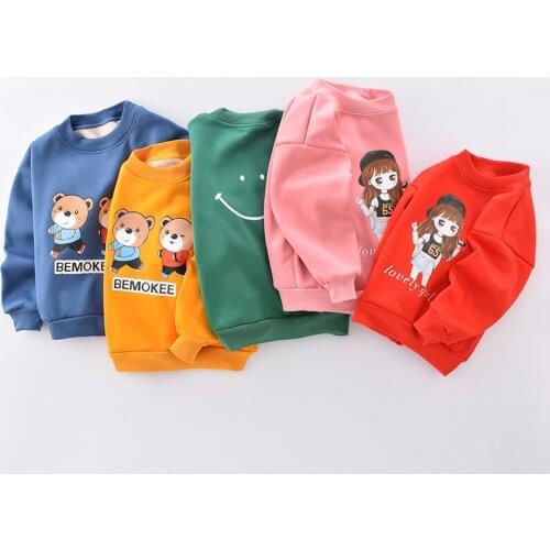 Boys T-shirt Girls Baby Sweatshirts Winter Spring Autumn Blouses Children Hoodies Long Sleeves Sweater Kids T-shirt Jacket
