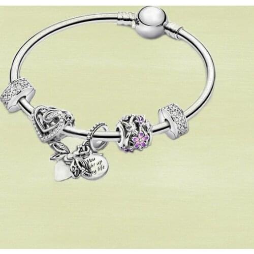 2021 Spring New High Quality 100% 925 Sterling Silver Daisy Firefly Bracelet Set, Exquisite Diy Charm Jewelry For Girls As Gifts