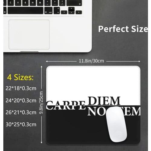Carpe Diem Mouse Pad DIY Print Carpe Diem Carpe Noctem Quote Black And White Seize The Day Inspiration