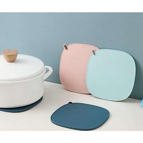 Kitchen Heat Shield Anti-skating Tea Cup Pad Silicone Mesh Pad Insulation Tableware Cushion Japanese Cup Mat Light Blue