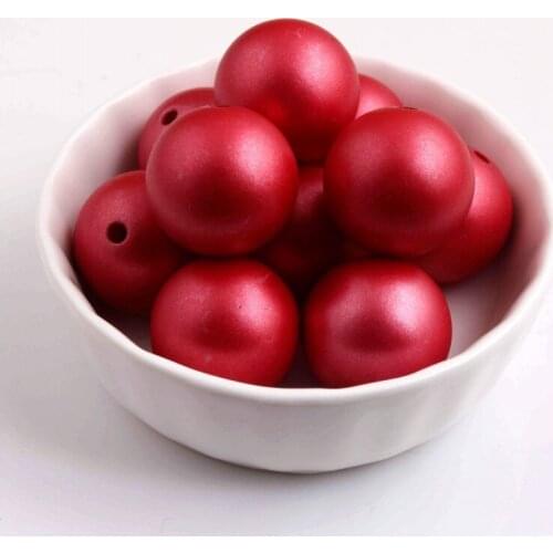 Kwoi Vita' Jewelry 10mm/12mm/14mm/16mm/20mm Acrylic Matte Imitation Pearl Beads for Chunky Beaded Necklaces Making