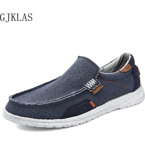 Summer New Mens Denim Canvas Shoes Outdoor Lightweight Convertible Slip-On Loafer Fashion Casual Beach Shoes Big Size 46 47