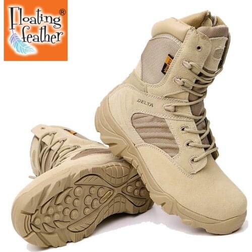 Men Hiking Shoes Military Desert Tactical Boot Army Genuine Leathe Breathable Hunting Climbing Work Shoes Ankle Boots