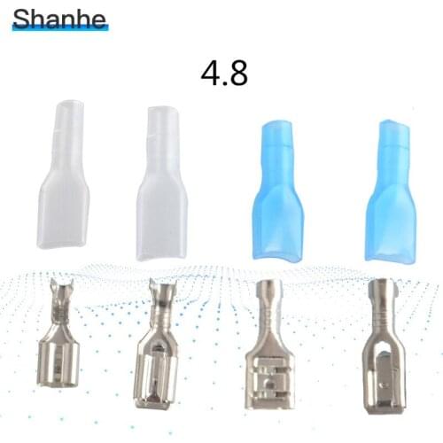 4.8mm Crimp Terminal 50 Female Spade Connector+ 50 Case