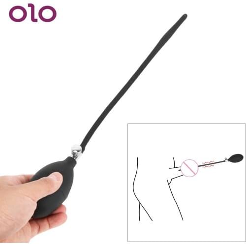OLO Penis Plug Dilators Urethral Sound Male Urethral Catheter Inflatable Sex Toys For Men Gay Adult Games