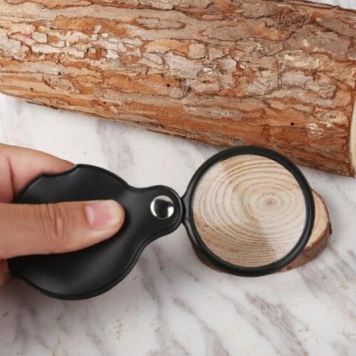 Portable 5-10X Magnifying Glass Pocket Handheld Magnifier for Jewelry Newspaper Book Reading 50mm Eye Loupe Glass Tool