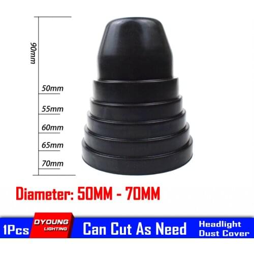 Car Headlight Dust Cover Rubber Caps For Opel Vectra C Mitsubishi l200 P8 H7 COB LED With 5 Sizes CUT 50MM 55MM 60MM 65MM 70MM