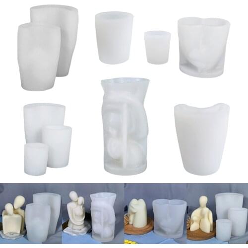 3D Portrait Head Silicone Candle Mold Artist Humanoid Plaster Mould Wax Soap candle making kit DIY Home Decoration Craft Tools