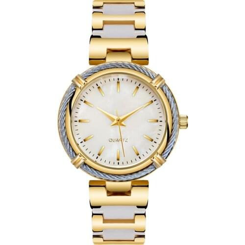 Special Fake Seashell Dial With Gold IP Ladies Watch