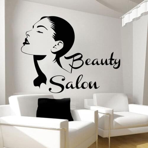 Styling hairdressing beauty vinyl sticker storefront decoration wall sticker barber shop removable decorative mural MF46