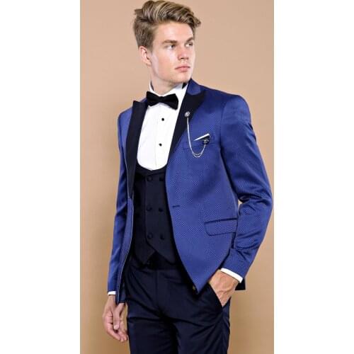 Indigo Blue Wedding Suit for Men Wessi